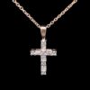 Diamond cross pendant 001