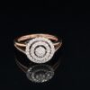 Rose Gold 3 circle Diamond Ring